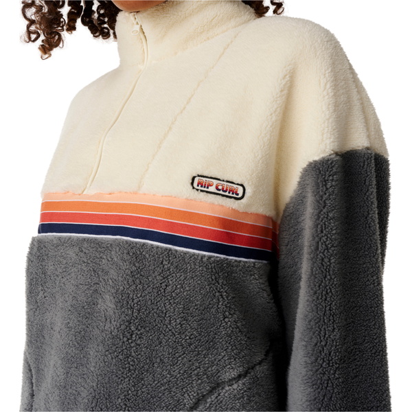 2026 Rip Curl Womens Surf Revival Polar Fleece 0AEWFL - Charcoal Grey